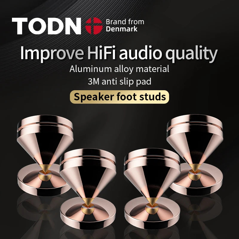 4Sets Speakers Stand Feet Foot Pad Aluminium Alloy Metal Spikes Cone Floor Foot Nail Speaker Noise Nial