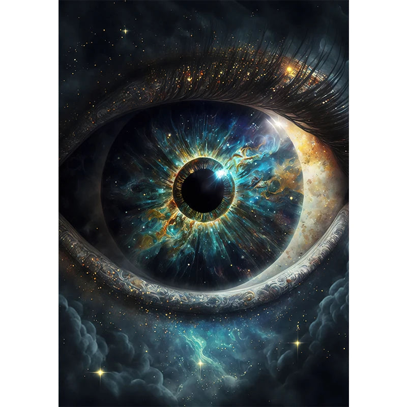 Classic Abstract Wall Art , Eye Features Mural, HD Canvas Print Poster for Home Living Room Bedroom Office Decoration Cuadros