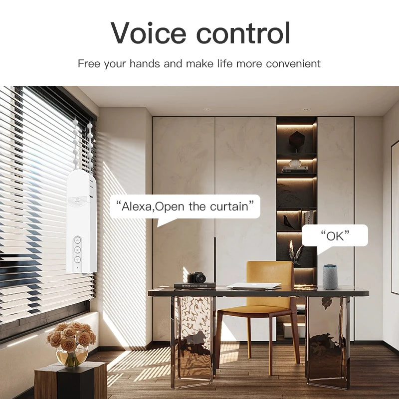Tuya Smart Blind Motor Wifi Automatic Electric Roller Shutter Shadows App Control Curtain Driver Alexa Google Home Assistant