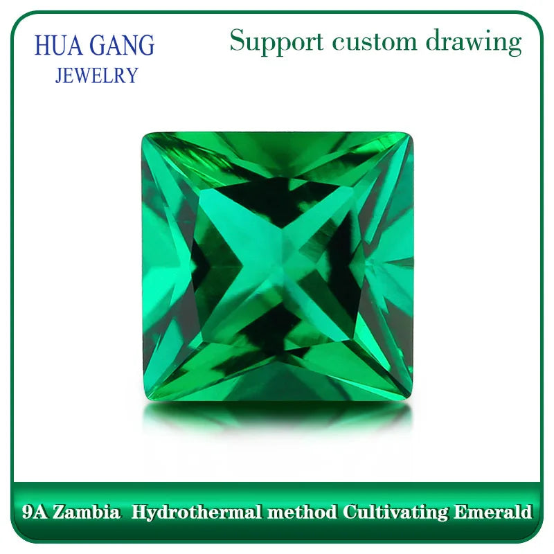 Zambian Emerald Laboratory Cultivate gemstones Round Pear Oval Heart drill including minor cracks and inclusions loose gemstone