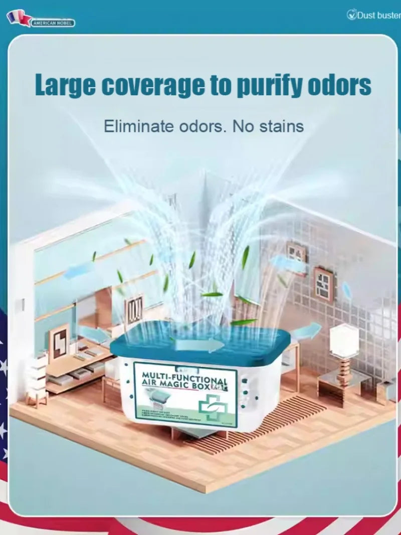 Efficient Air Purifier Box Dehumidifier Deodorizer Dry Agent For Home Bathroom Odor Eliminator Anti Moisture Dust Removal
