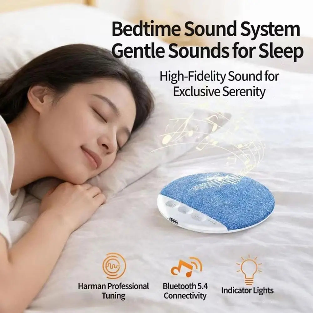 Speaker Bluetooth 5.4 Bedroom Pillow Under Pillow Sound Machine With White Noise Scheduled On/Off HiFi Stereo Sound Heavy Bass