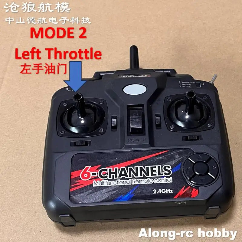 6ch Remote Control Transmitter Mode 1 Mode 2 for 500mm Wingspan QIDI550 F3D QIDI560 New Start M7  Qidi580 SR22 Toys RC Plane
