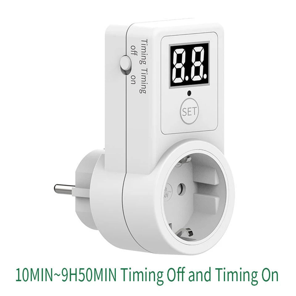 Smart Socket EU Plug Smart Home Outlet Socket Countdown Switch Two Digit Display Timer Time Control Telephone Battery Charging