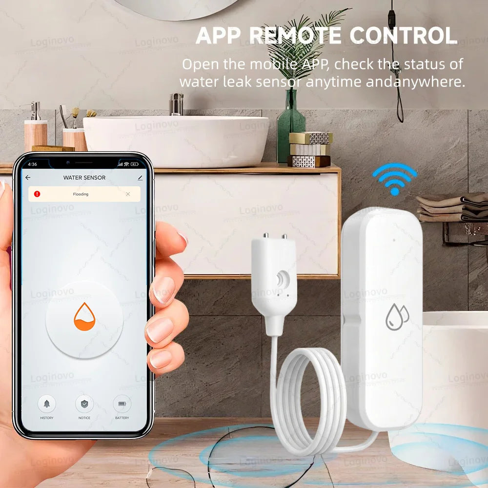 Zigbee Water Sensor Flood Leak Detector Water Linkage Smart Life App Alarm Sensor Smart Home Security Protection For TUYA Z2M
