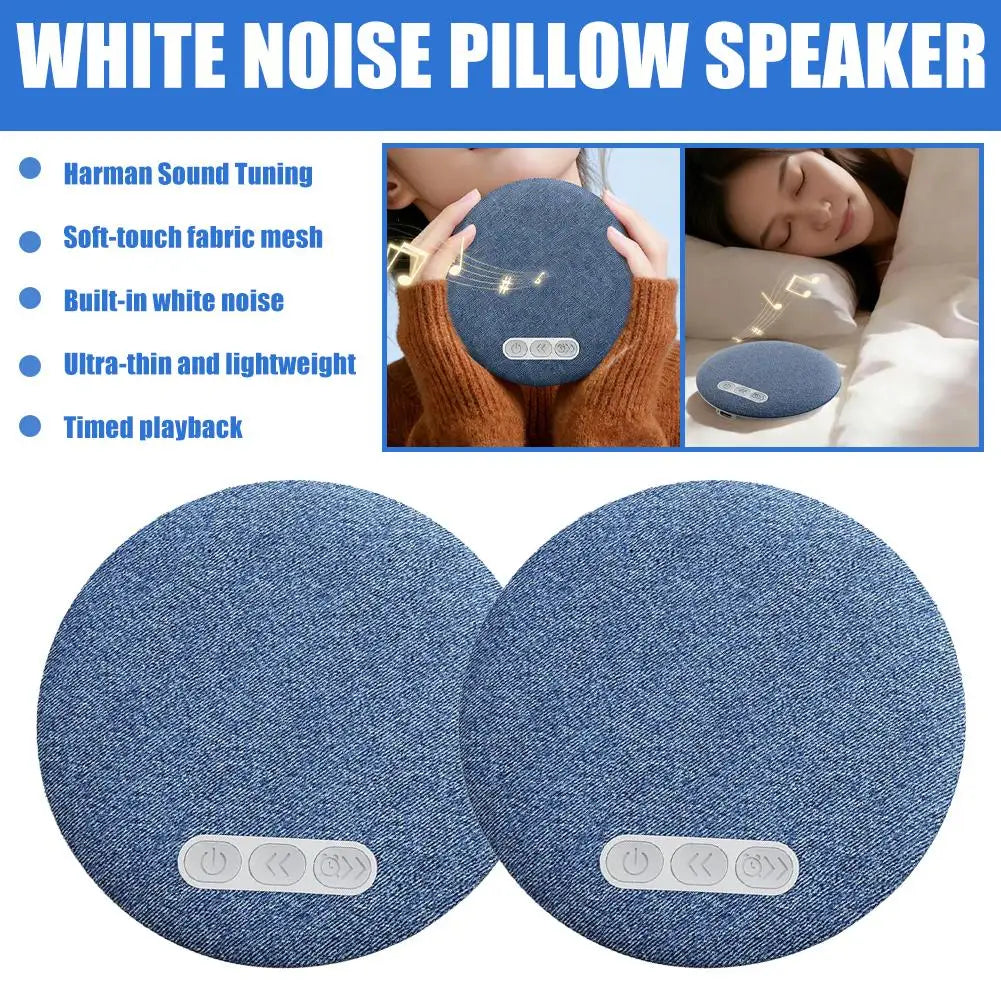 Bluetooth Pillow Speaker for Sleeping, Ultra-Thin Under Pillow Sound Machine with White Noise HiFi Stereo Audio Sleeping Aid