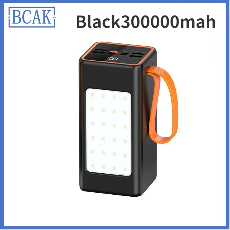 500000mah 100000mah 200000mah 300000mah Upgraded Version Super power bank fast charge with LED Super Large Capacity