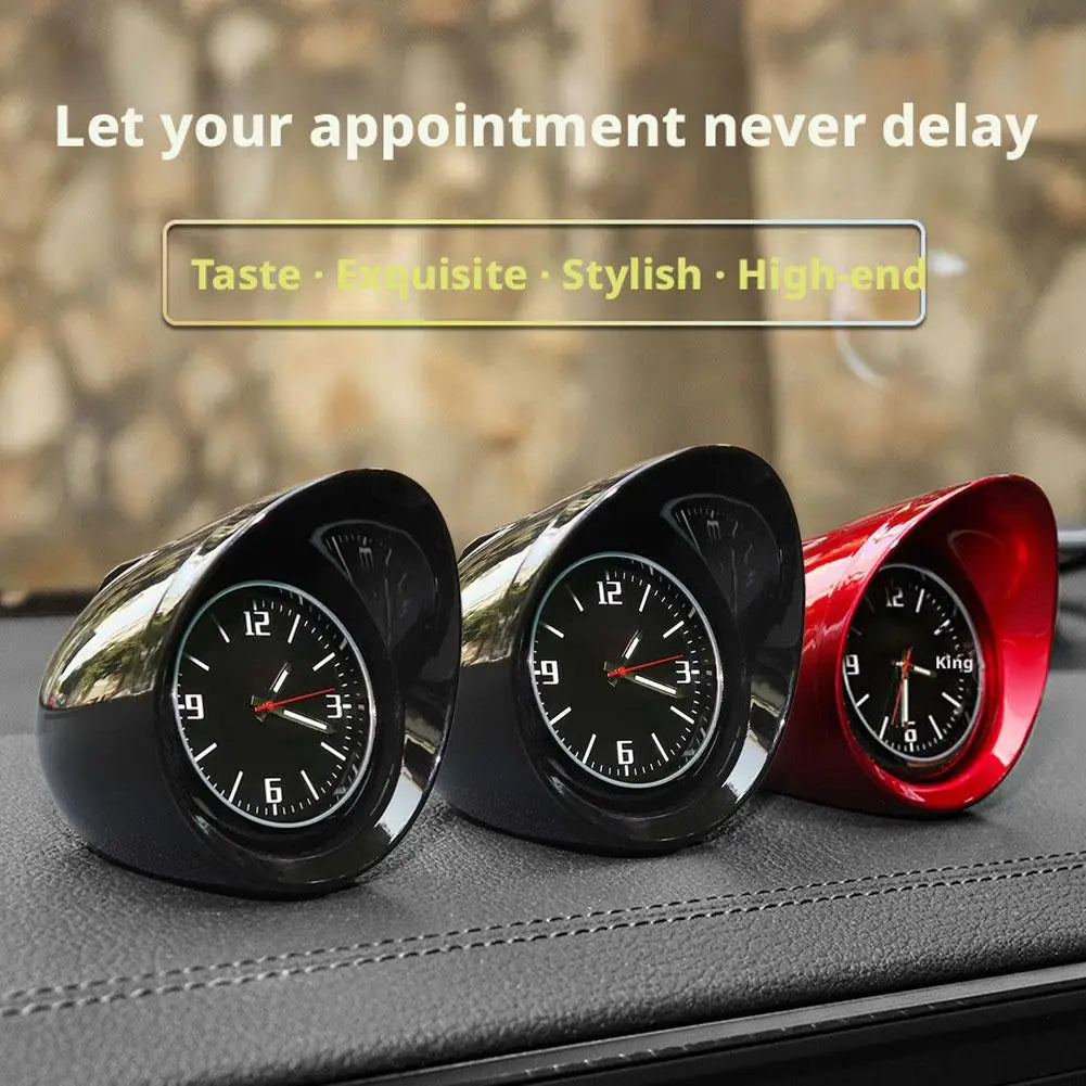Car Clock Luminous Mini Automobiles Internal Stick-On Digital Watch Mechanics Quartz Clocks Auto Ornament