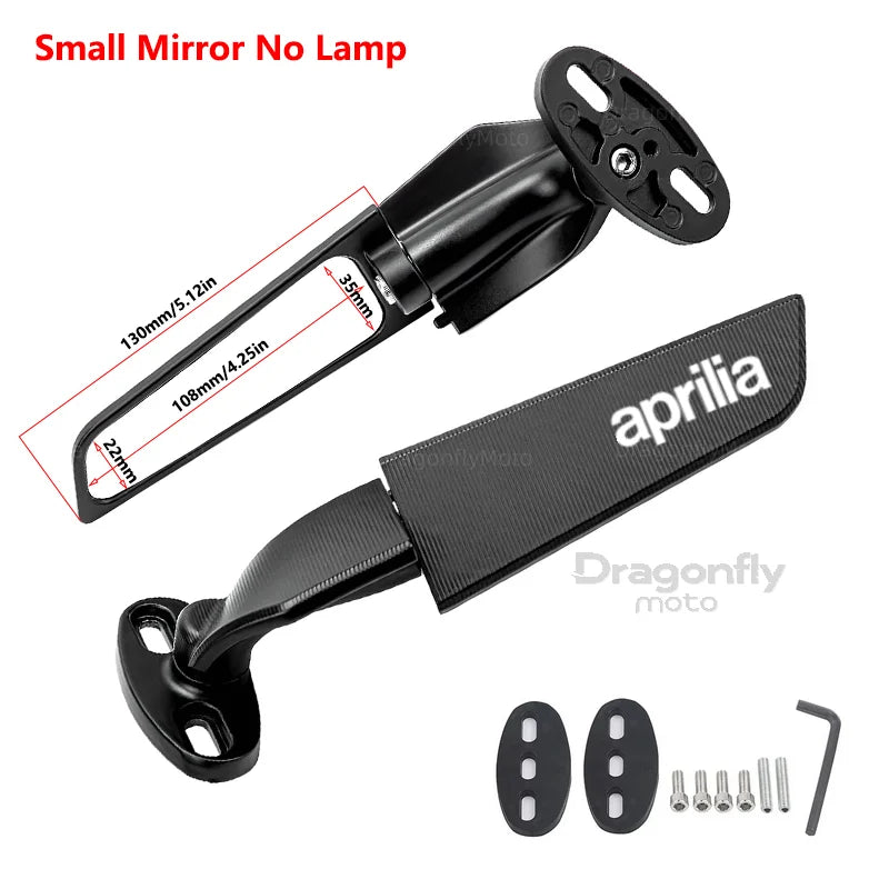Motorcycle Wing Mirrors For Aprilia GPR250R APR250 rs660 RS125 RS250 Adjustable Rotating Rearview Side Mirror WITH LOGO