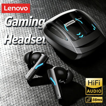 Lenovo Gaming Headset Bluetooth 6.0 Wireless Earphones Low Latency Noise Reduction Esports Headphone Waterproof 24H Battery Life