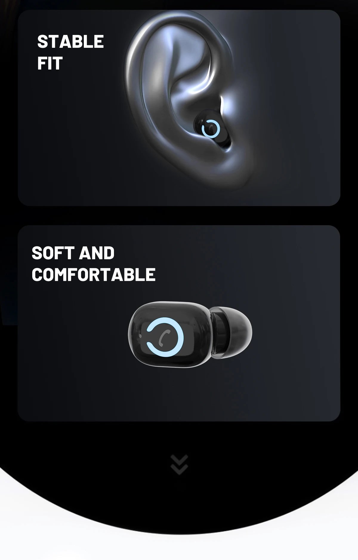 Wireless Headphones Bluetooth Earphones With Mic Headset Single Ear Waterproof Earbuds for Left and Right Ear Wear Ear-Mounted