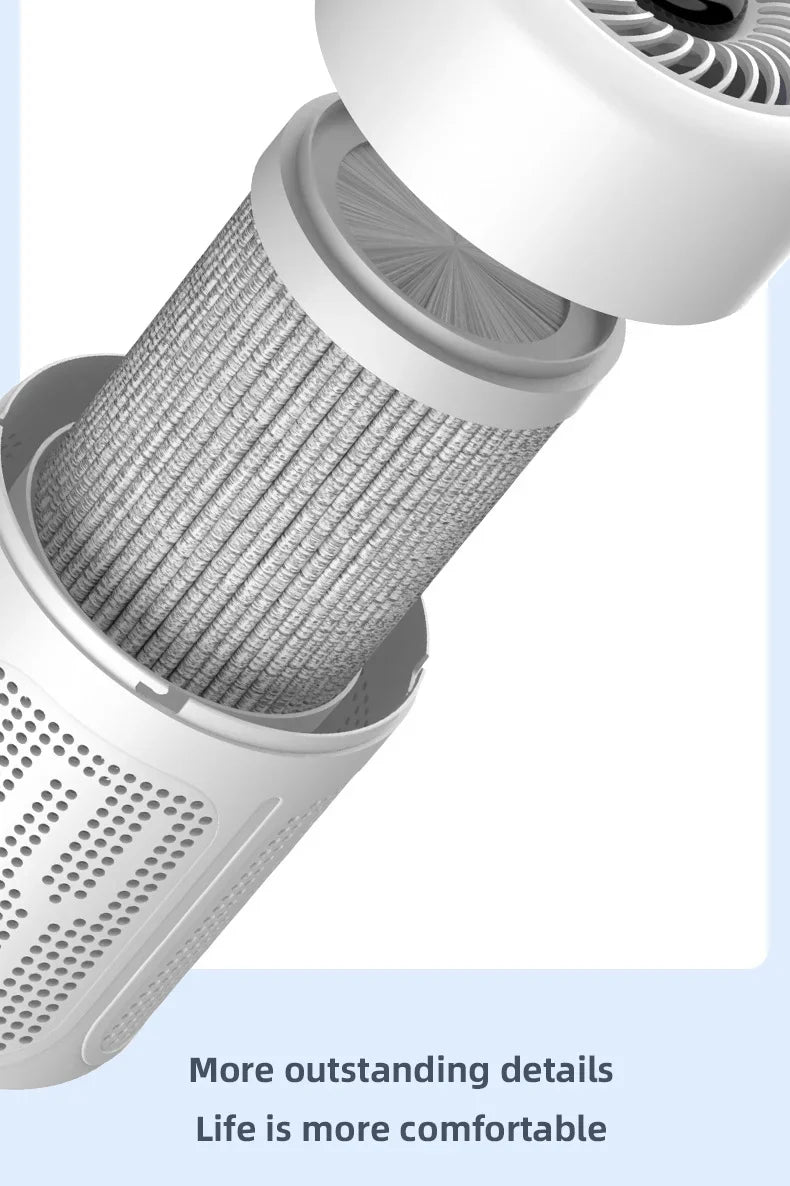 TINSOL New Mini Air Purifier HEPA Filter uses negative ion technology to eliminate formaldehyde odors smoke and dust particles