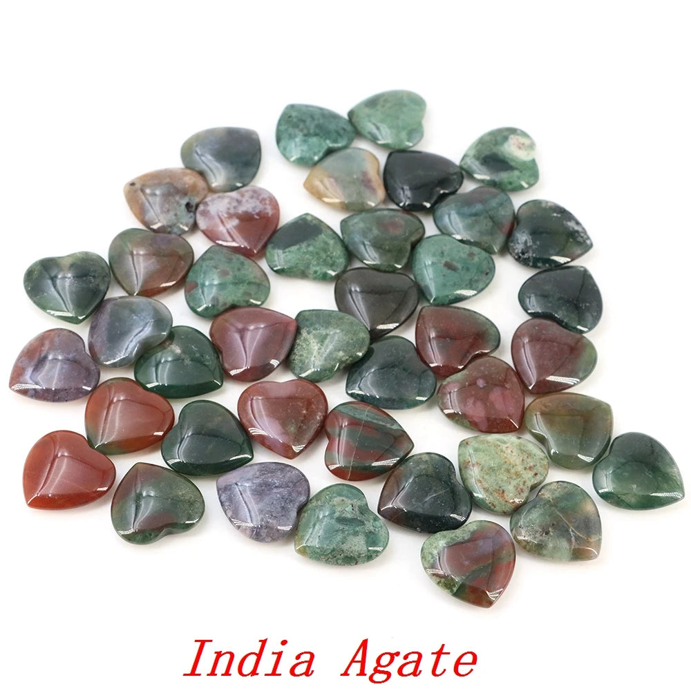 Lots Wholesale Gem Heart Shape LOVE 20MM Natural Crystal Amethyst Agate Bead Healing Reiki Natural Stone Gift Supplies