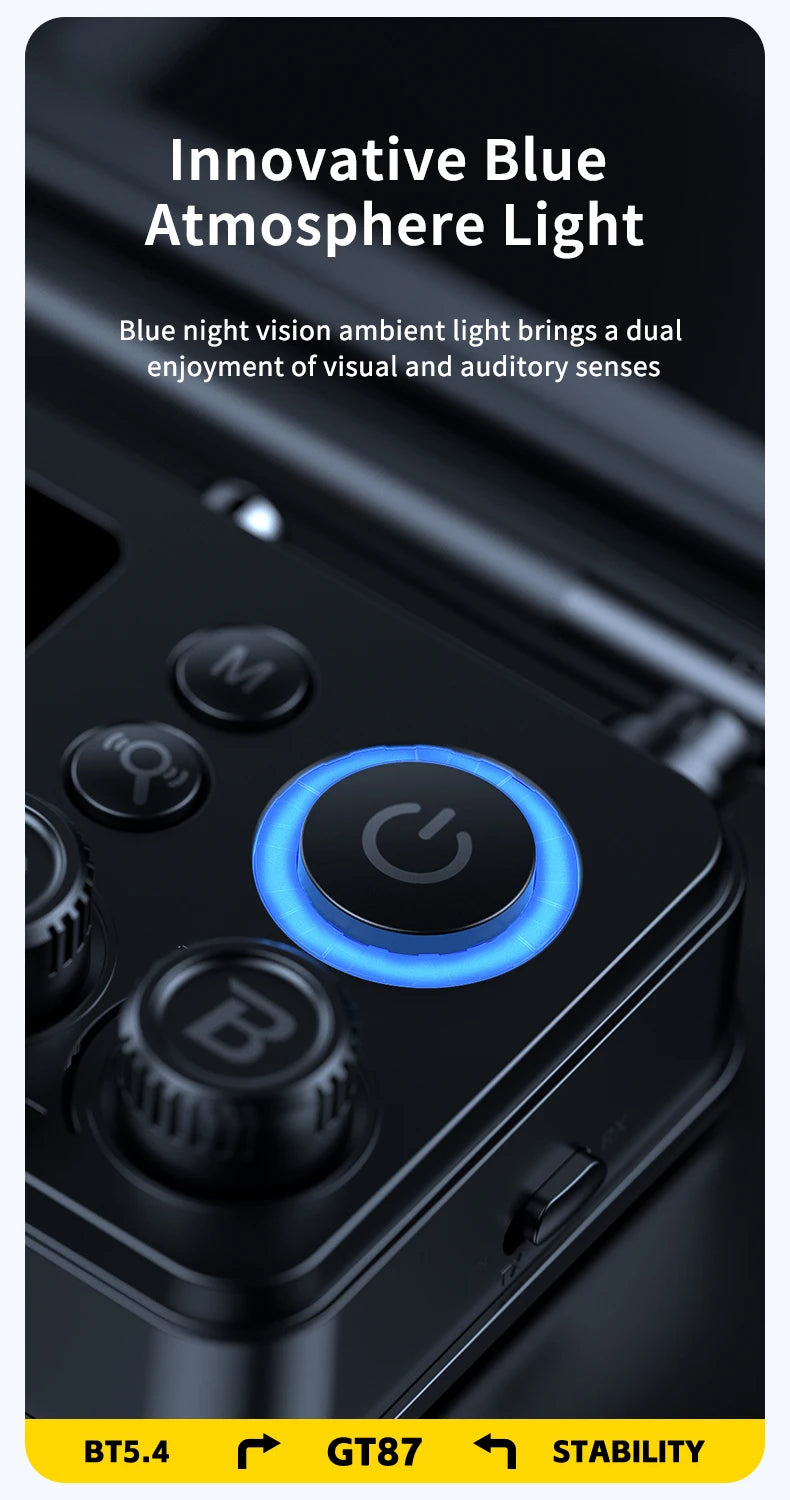 Bluetooth 5.4 Audio Transmitter Receive Support AUX/COAXIAL/SPDIF/TF/U disk with LCD Display for Home Stereo TV Speakers PC