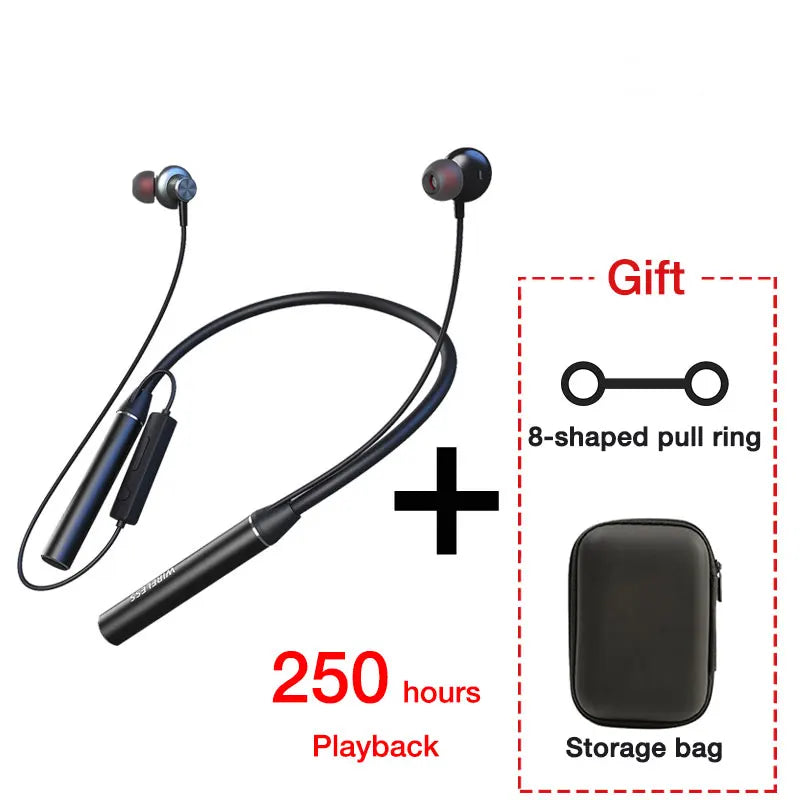 EARDECO 180 Hour Playback Bluetooth Headphone with Mic Wireless Headphones Bass Sport Wireless Earphones Headset Neckband Stereo