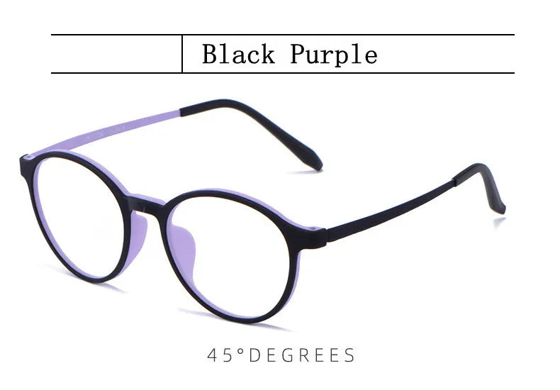 Ultralight Titanium Alloy TR90 Reading Glasses For Men And Women Retro Round Anti blue Light Presbyopia Glasses 0 +100 +150 +250