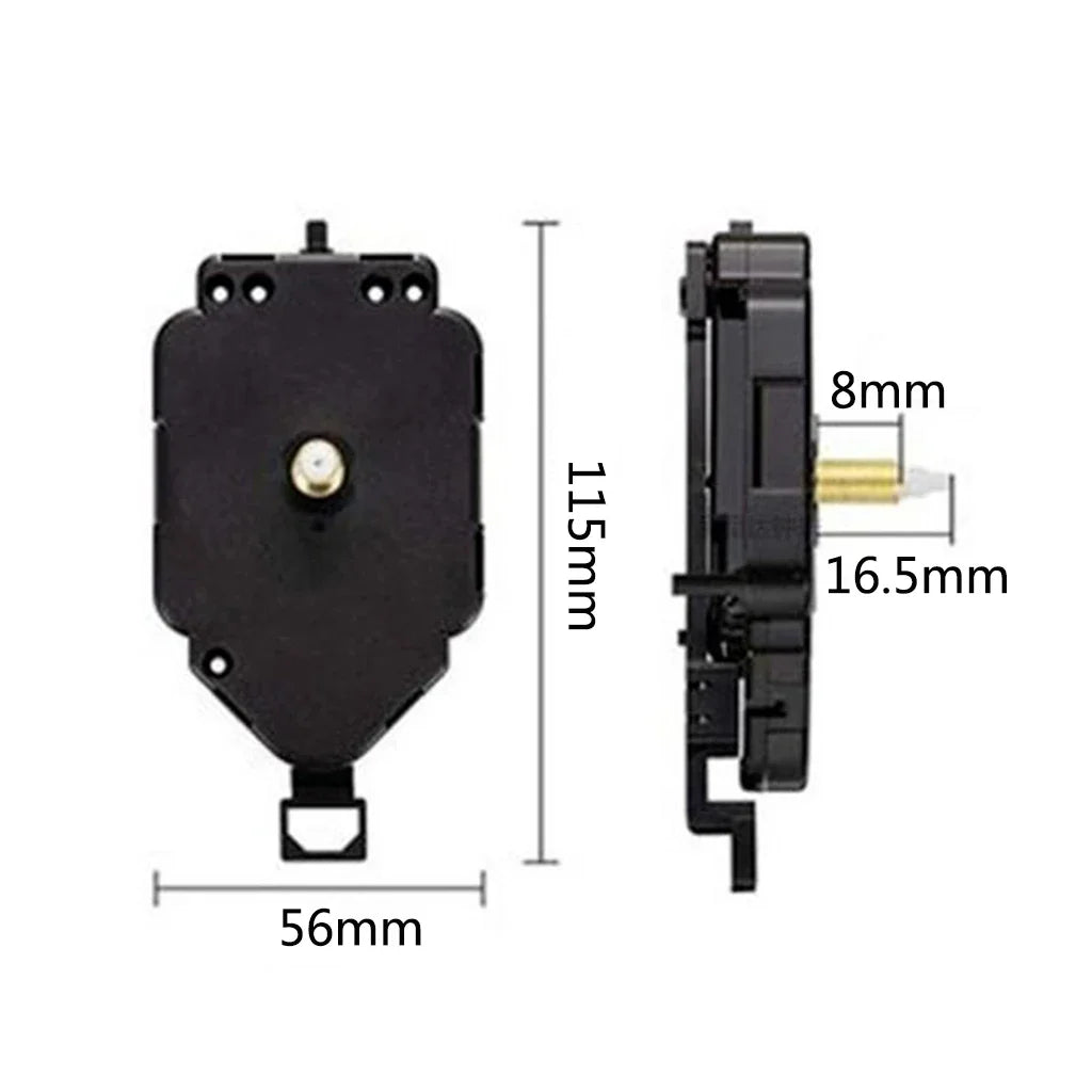 Silent Pendulum Clock Movement Mechanism Threaded Shaft Quartz Clockwork with Clock Hands DIY Wall Clock Kits Replacement