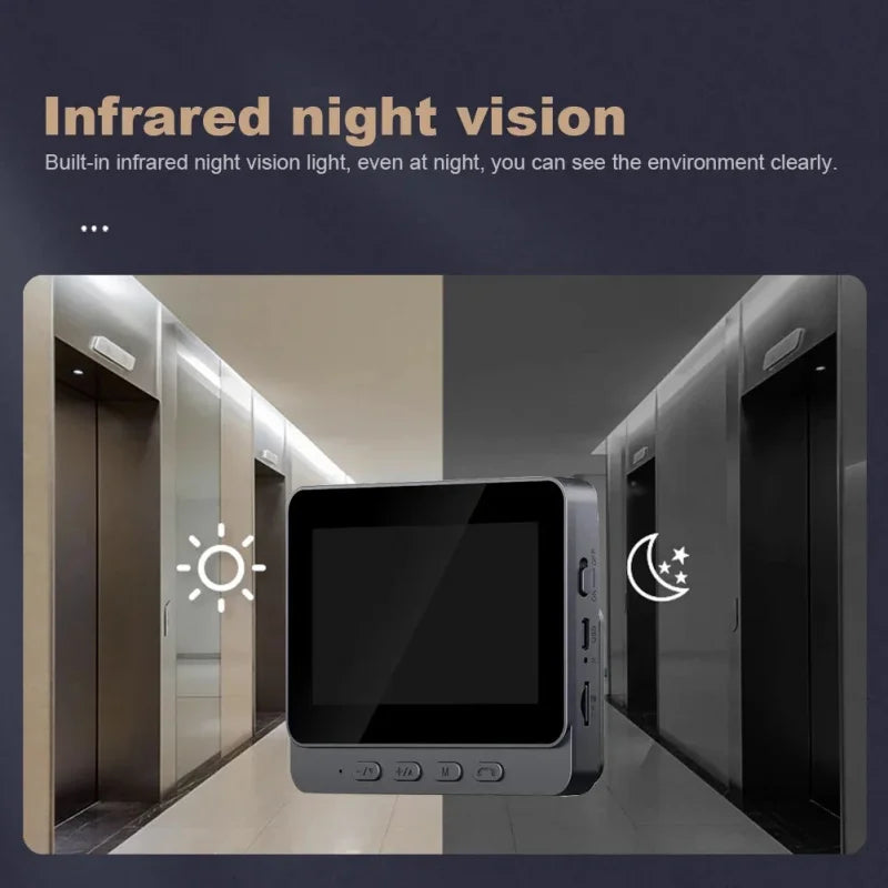 Smart WiFi 2.4G Wireless Doorbells Video Intercom Camera Inteligente Night Vision 4.3inch HD Screen For Security Home Apartment