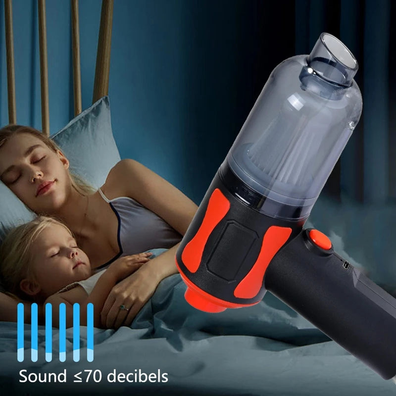 New Car Vacuum Cleaner  High-power Suction & Blow Home & Car Use Portable Strong Suction Power Small Wireless Vacuum Cleaner