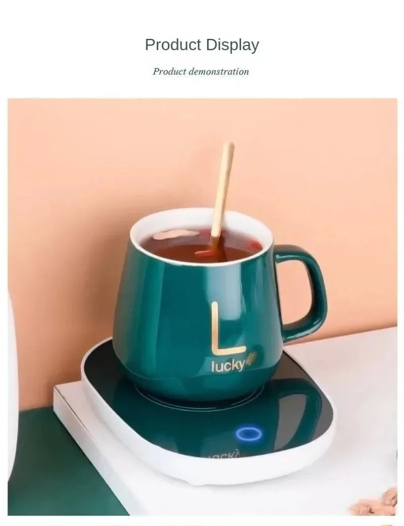 Electric Smart Thermostatic Coaster Suitable for Home and Office Suitable for Hot Coffee Tea Milk Water Portable and Waterproof