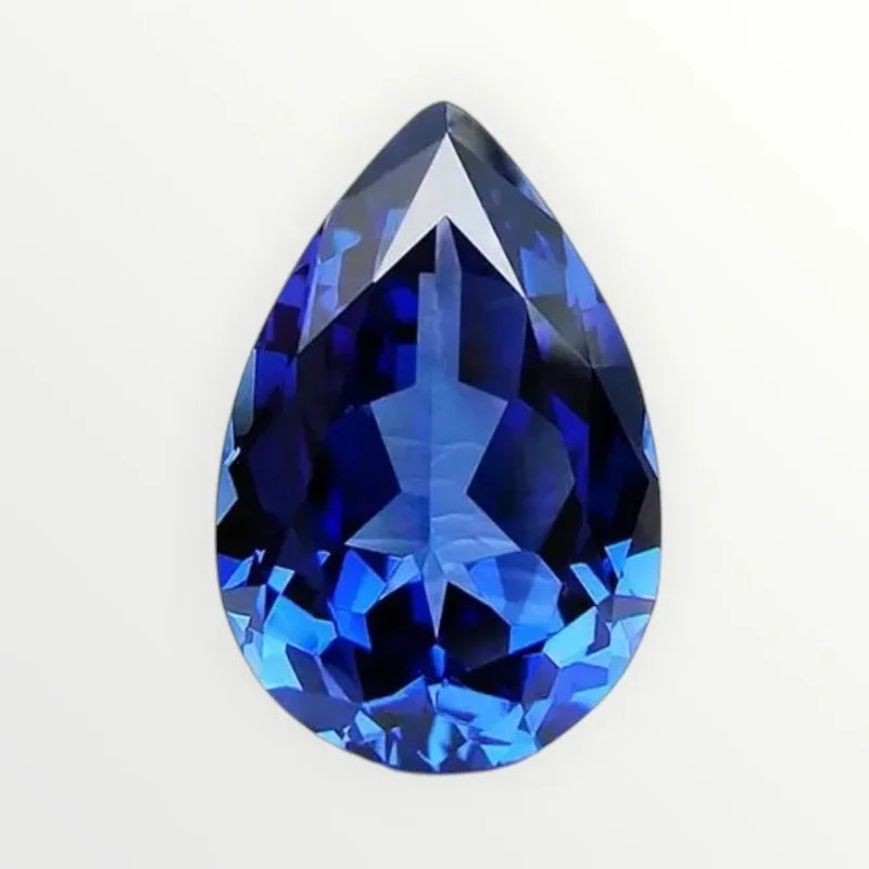 S-S-Lab Grown Sapphire Pear Cut Royal Blue Color  AAA+Clarity Gems for Jewelry Setting&Custom Design Selectable  Certificate