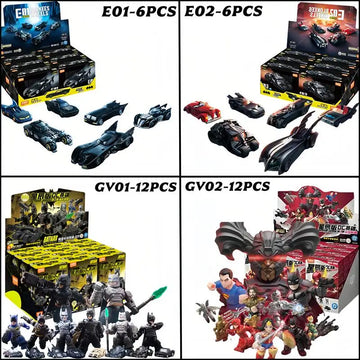 Blokees DC Marvel Hero Batman Star Edition Series  Blind Box Toy E01/E02 6PCS Batman Motorcycle Toy Collectible Perfect Gift