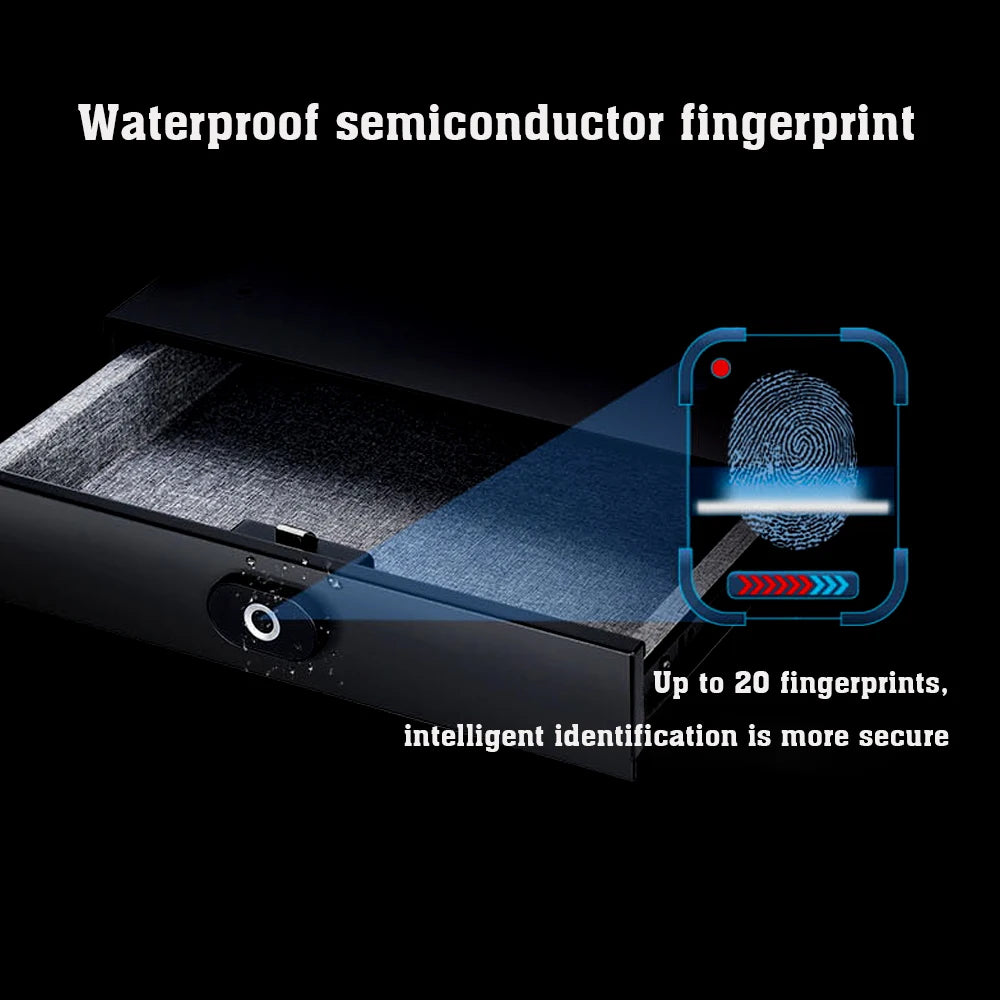 Safe Home Drawer Safe Hidden Safe With Fingerprint Identification Unlock Safe Smart Touch Safe
