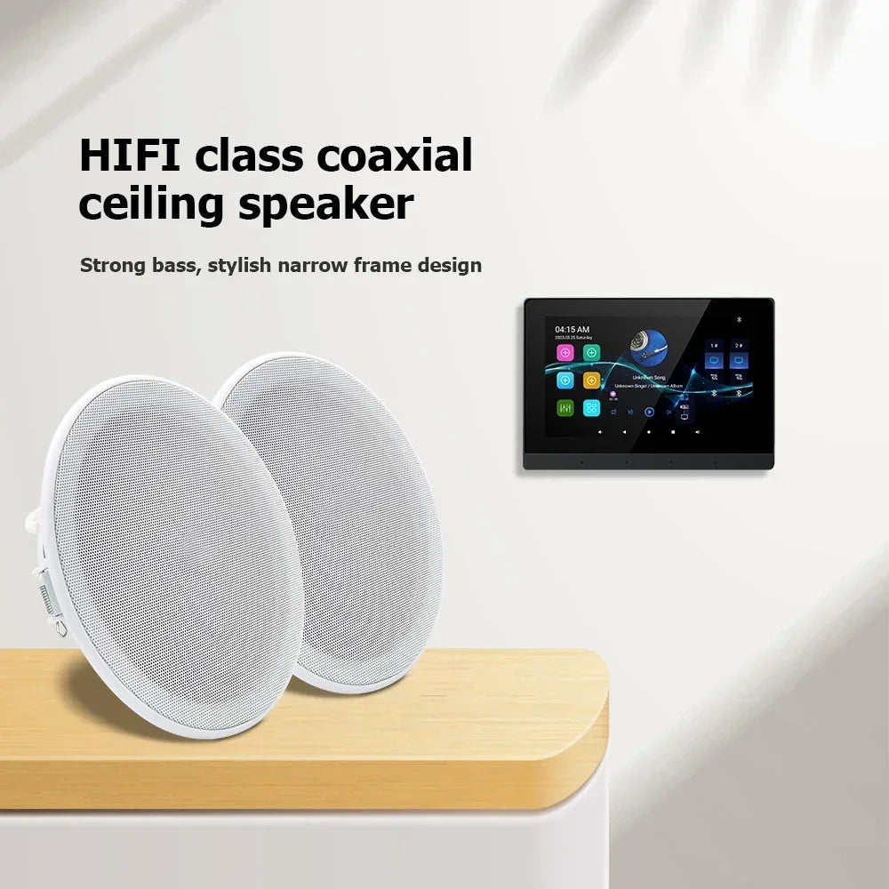 Smart Audio System Home Theater Sound Amplifier Wall Screen WiFi Bluetooth Amp Full House Speaker Setup 6INCH Ceiling Speakers