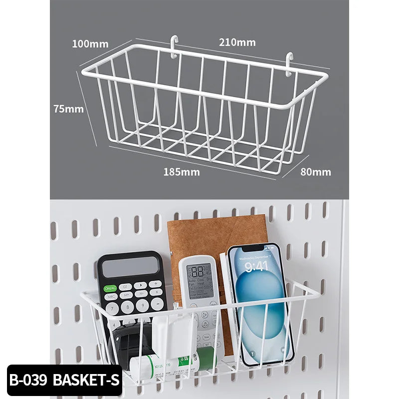 Office Desktop Storage Pegboard: Height-Adjustable Vertical Storage Rack (For Stationery Storage And Decorative Figurine Display
