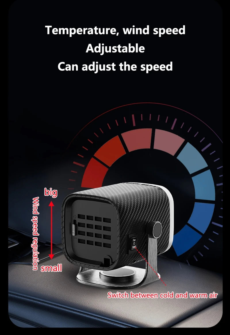 New Car Heater 12V/24V Electric Cooling Heating Fan Electric Heater Fan Windshield Defogging Demister Defroster Car supplies
