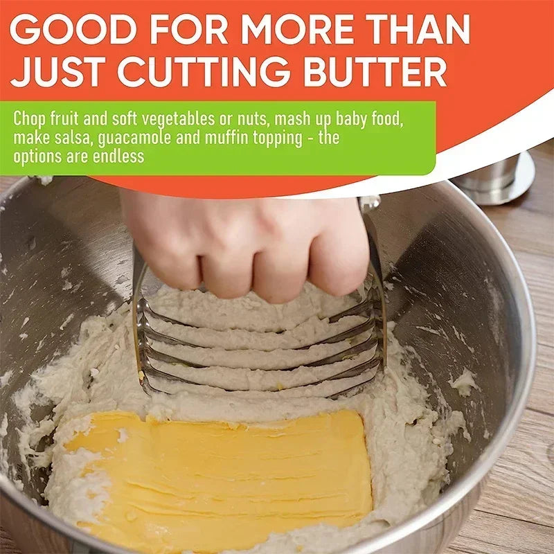 Multi-Purpose Dough Blender Mixer Cream Flour Mixer Scutters Flour Cutters Stainless Steel Powder Beater Rammer Baking Tools