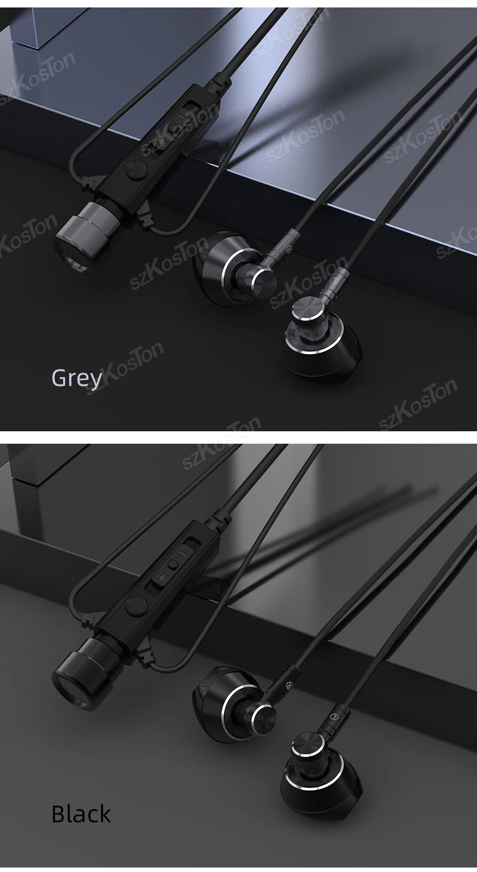 Wired HiFi Headphones with Mini Condenser Microphone Bass Dynamic Earphone Noise-Cancelling Headset for Sports Music Karaoke