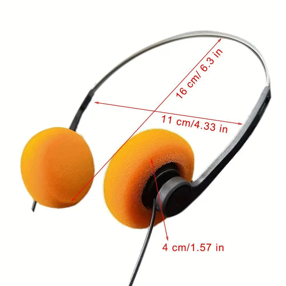 1pc Retro Nostalgic Headsets  Vintage Wired Headphones Classic Comfortable Earmuffs HiFi Noise Isolating Gaming Music Headsets