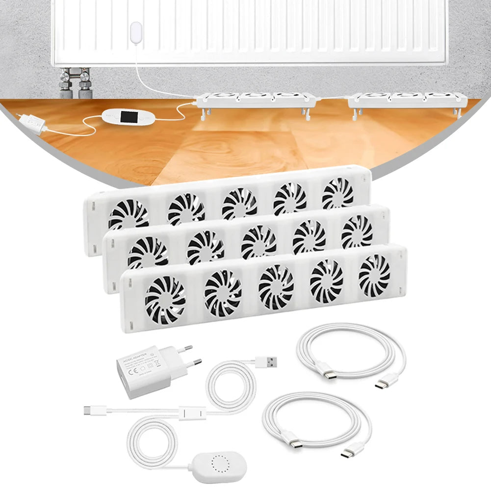 Energy-efficient Fan Heater Radiator Fan For Home Heating Automatic Thermostat Easy Installation Flame Retardant