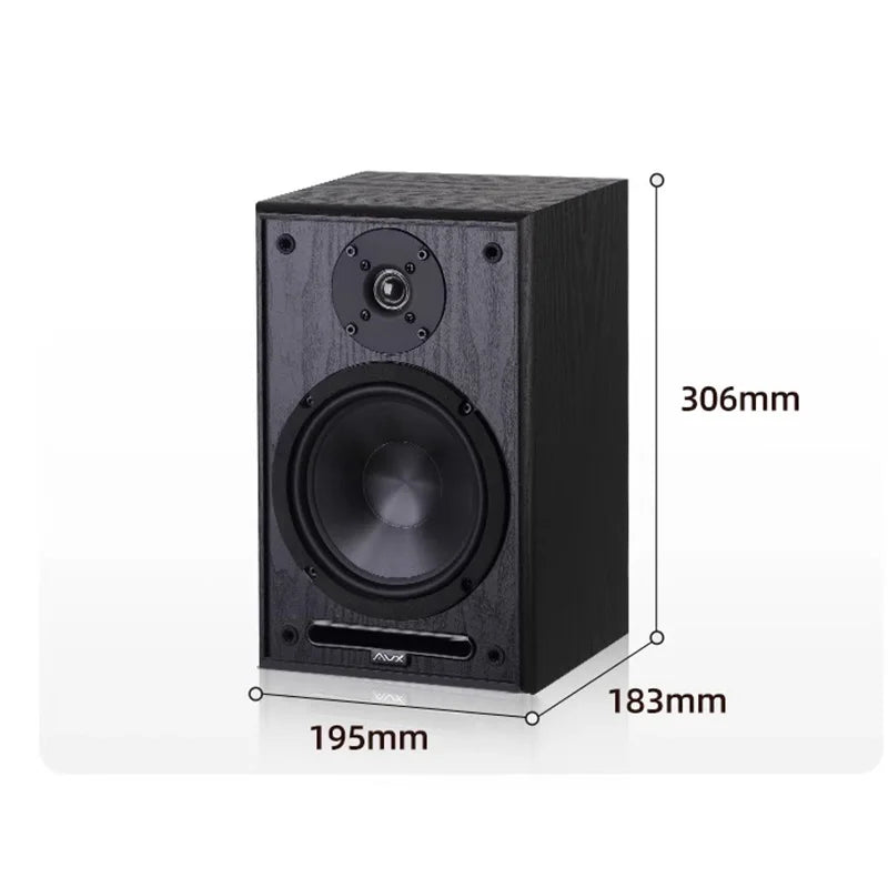 Household 6.5 Inch Bookshelf Speaker 100W*2 Output Power 2 Way HIFI Passive Speaker 2.0 Stereo 1 Inch Silk Film Dome Tweeter