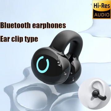 Bluetooth 5.3 Ear Clip Wireless Earphones HiFi Stereo Noise Cancelling Earphones Long Battery Life Waterproof Earphones
