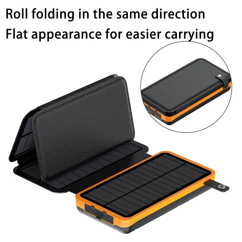 500000mAh Solar Power Bank 120W Large Capacity Super Fast Charging with Flashlight External Battery for iPhone Huawei