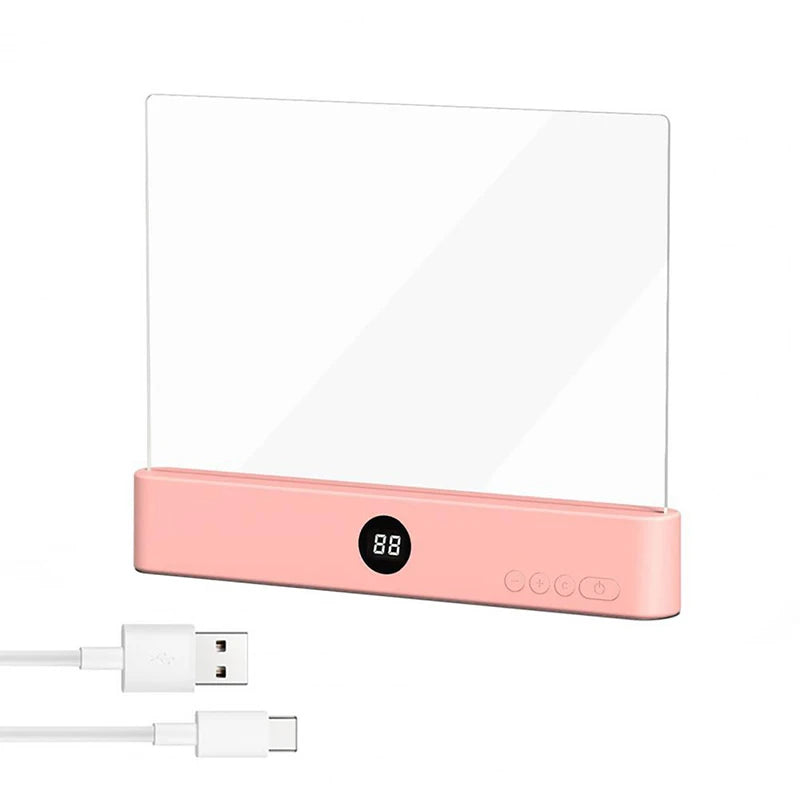 Smart Led Reading Light, Book Lights at Night, Rechargeable Clear Flat Reading Lights with 3 Colors & Timer, Eye-Friendly Glow