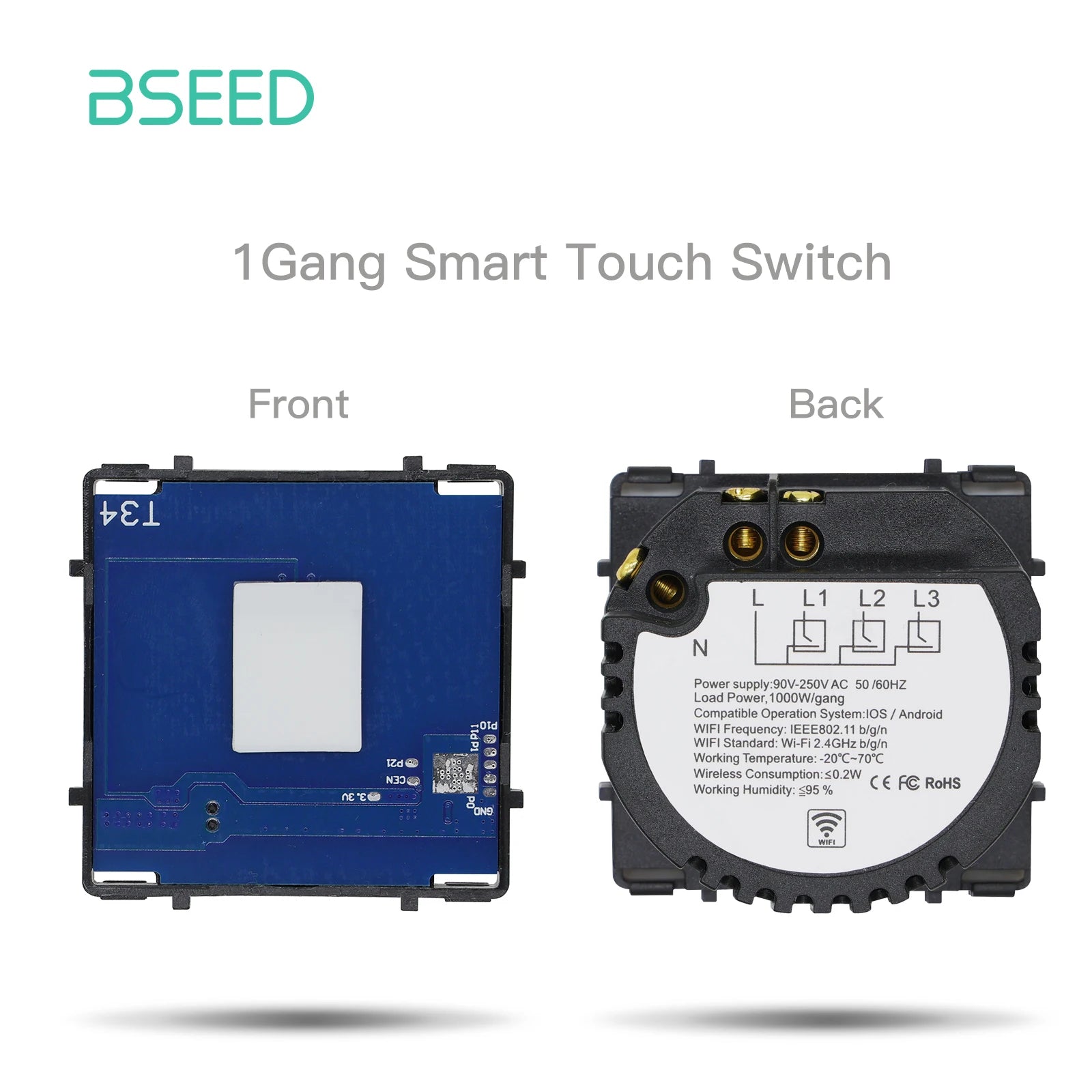 BSEED Wifi Smart Thermostats Electric Boiler Water Floor Heating Central Controller Glass Panel Socket Switch DIY Accessory Part