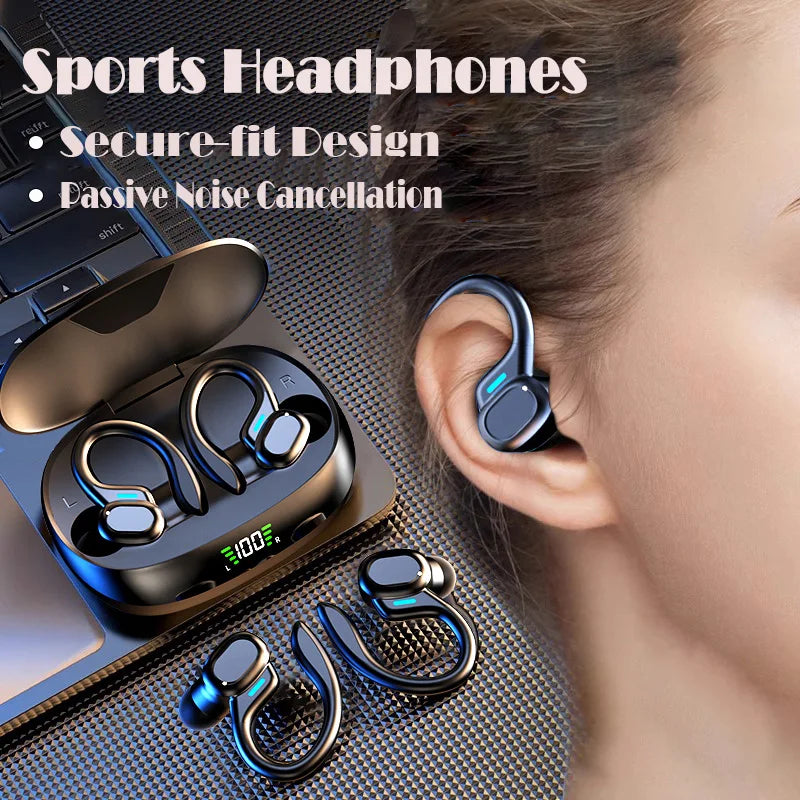 Original Wireless bluetooth headphons Ear hook Stereo earbuds Sports Waterproof Headset for workout sports running