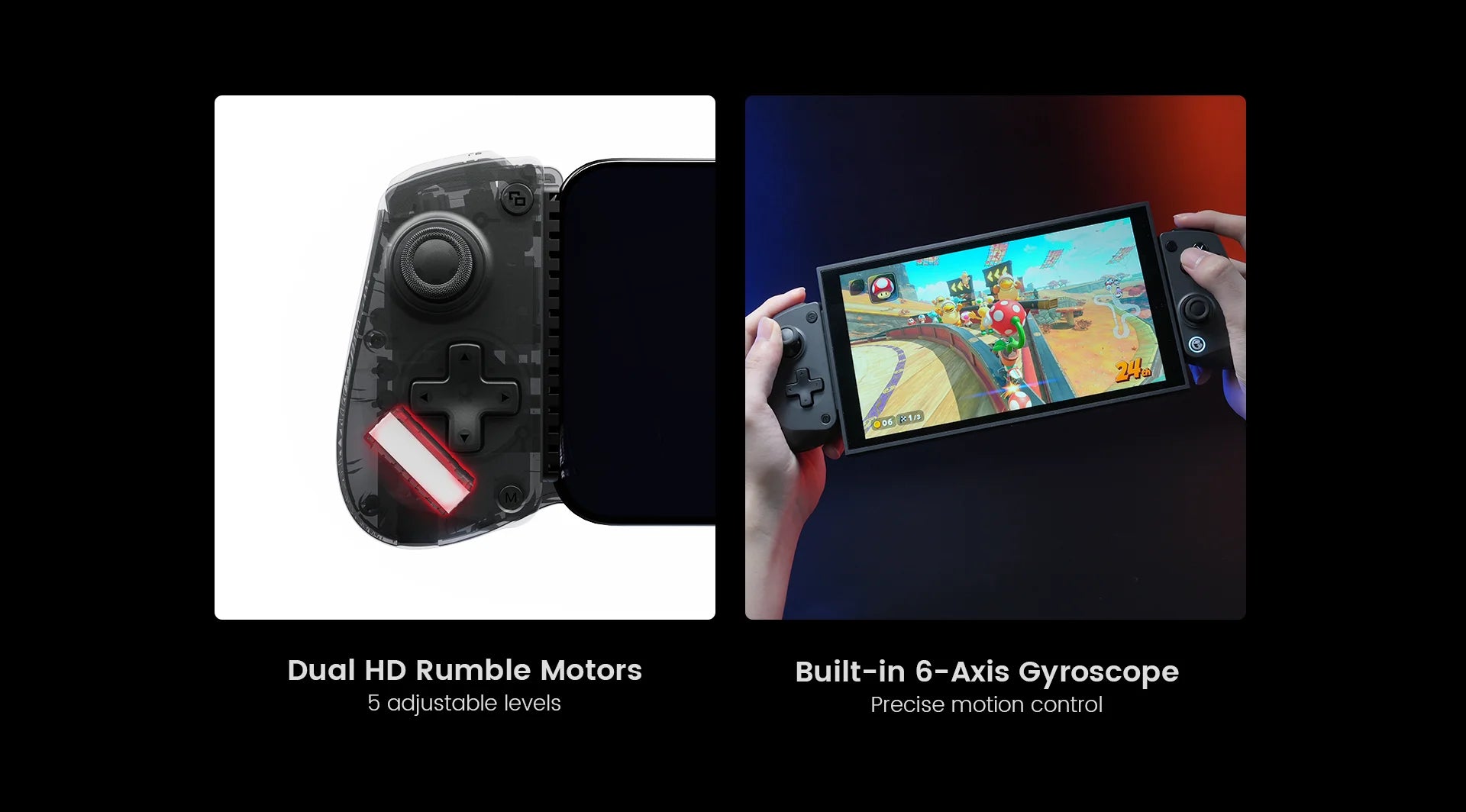 GameSir X5s Wireless Gaming Controller Bluetooth 2.4GHZ Connection Lightweight Design Hall Effect, No-Drift, App Customization