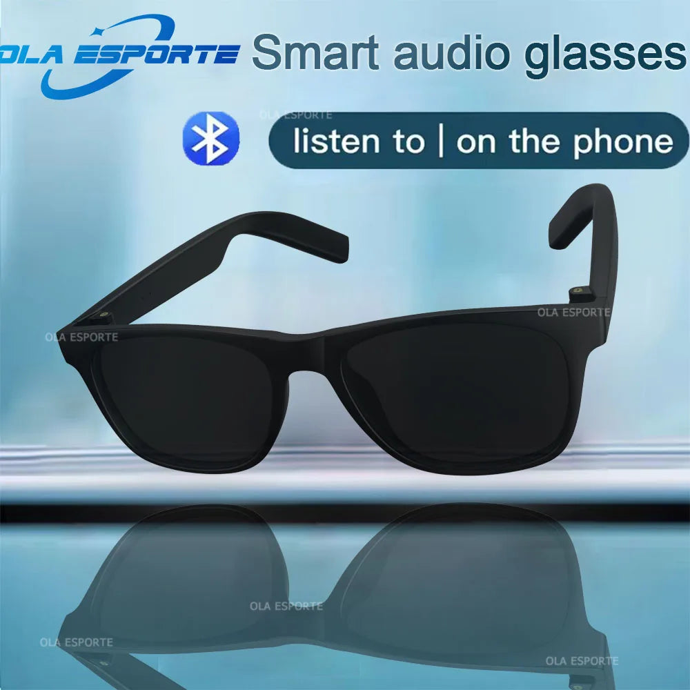 New Men's Smart Glasses Women's Bluetooth Glasses Voice Call Control Music UV Polarized Sunglasses Headphone Glasses Man 2025