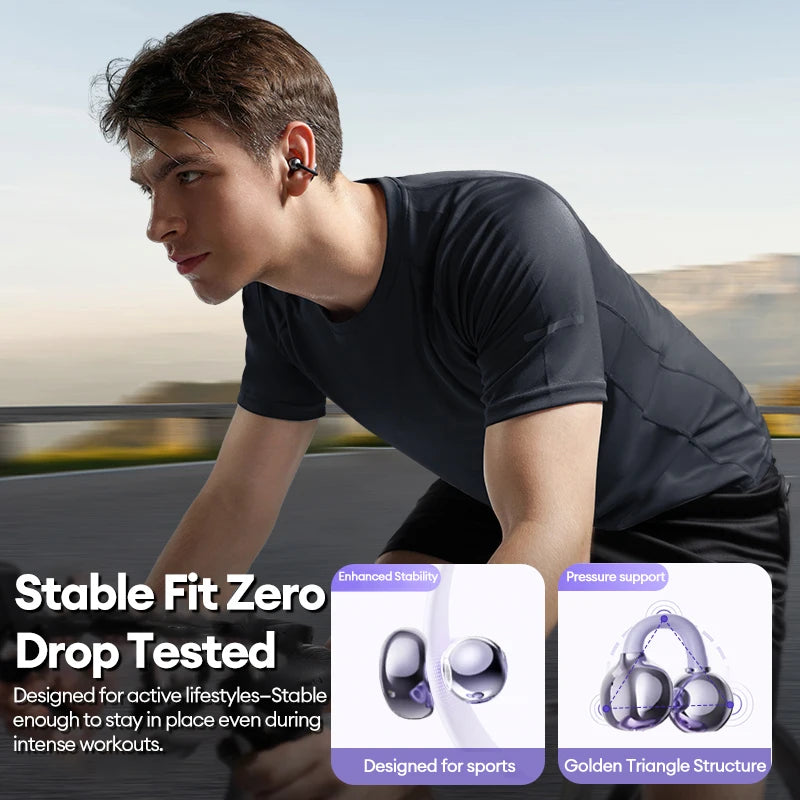 Lenovo LE302 HIFI Stereo Sports Ear Clip Earphones OWS Bluetooth 6.0 Headset Noise Cancelling Headphones Long Endurance Earbuds