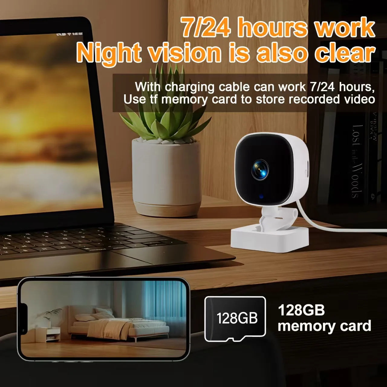 Tuya Smart 3MP HD Smart Home Security Camera,Real-time APP Alert,2-Way Audio,Human body&Sound Detection,Motion Tracking for Baby
