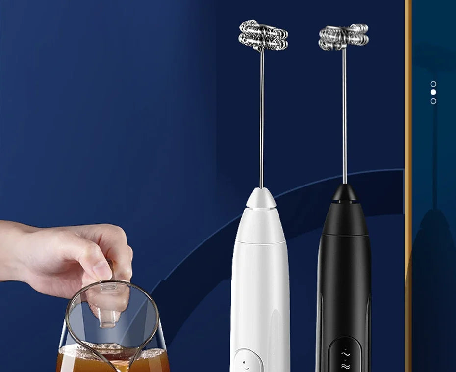 2-in-1 Kitchen Items USB Charging Electric Egg Beater Mini Blender Kitchens Accessories Mixer Household Gadgets Double Head Bar