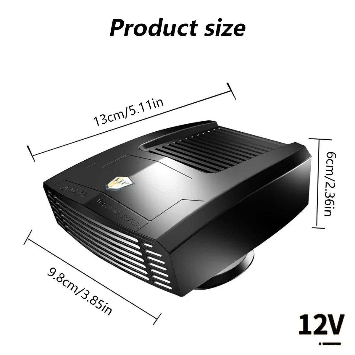 【12V Car Heater 2 in 1】Windshield Fast Heating Defrost Defogger with 360 Degree Rotation for Auto Interior Accessories