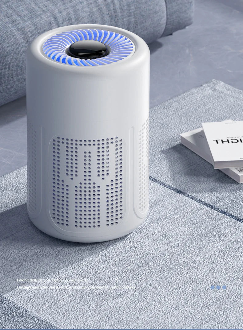 TINSOL New Mini Air Purifier HEPA Filter uses negative ion technology to eliminate formaldehyde odors smoke and dust particles