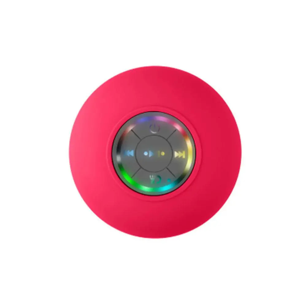 Bathroom Waterproof Bluetooth Speaker with RGB LED Light Mini Outdoor Travel Portable Wireless Shower Suction Cup Speakers