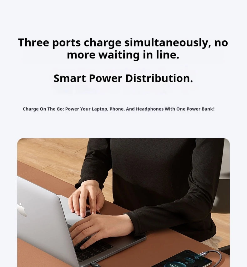UGREEN 20000mAh Power Bank With Built in Cables 145W Fast Charge Mobile Power Bank iPhone17 Laptop Notebook Customized Charger