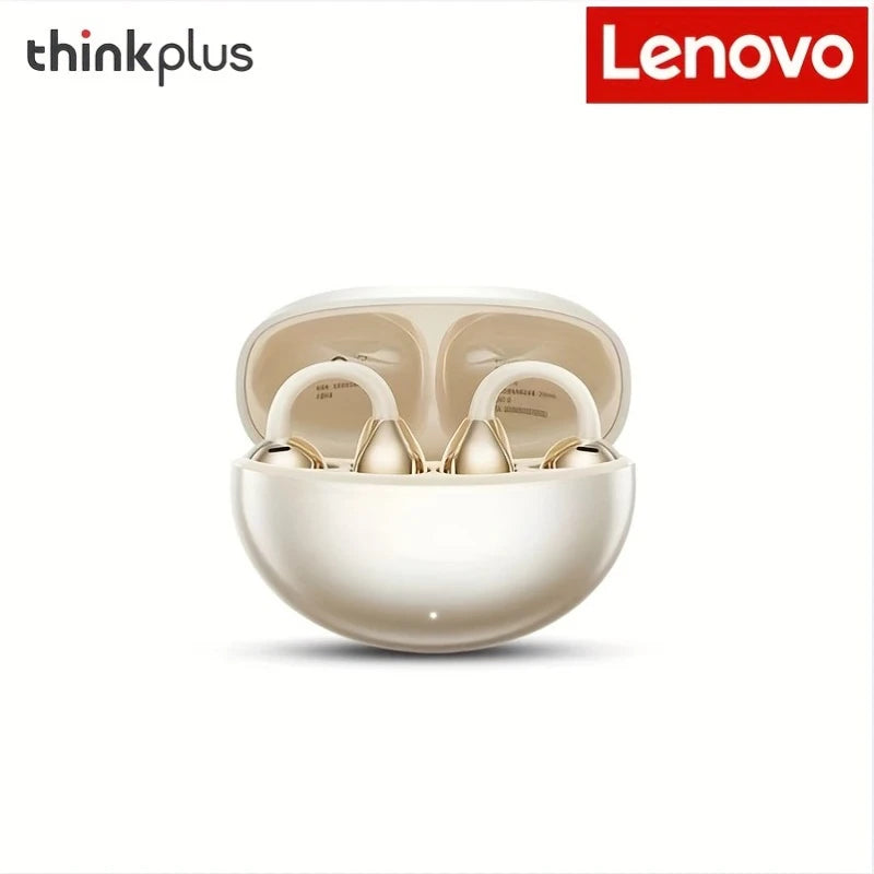 Lenovo Clip-on Wireless Bluetooth Earbuds, Type-C USB Charging, Suitable for Sports, Running, and Gaming, Open Design.